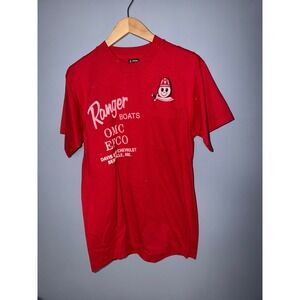 Vintage‎ 1995 Shriners International Bass Tournament T Shirt Red Ranger Boats